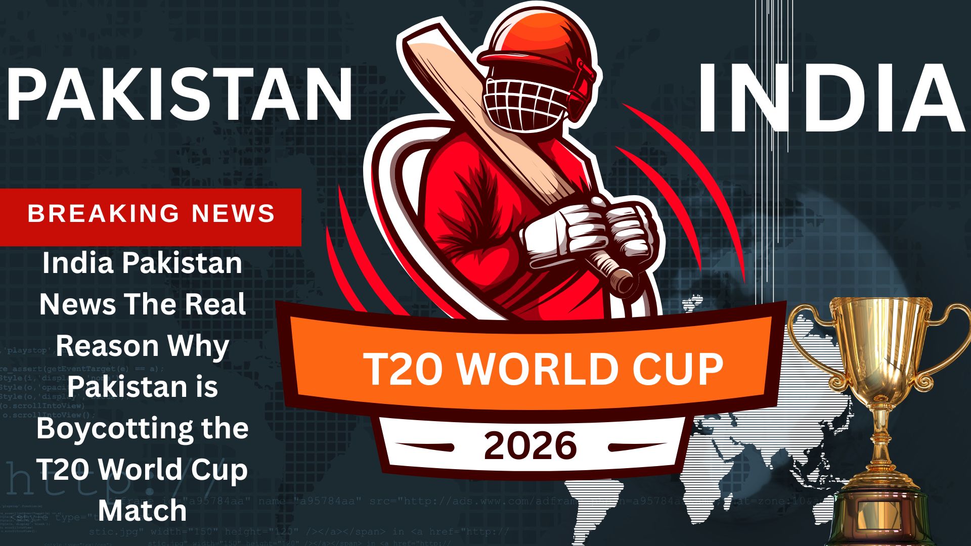 India Pakistan News: Pakistan boycotts T20 World Cup match against India